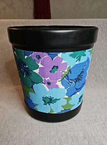 Vintage floral bin waste paper - bin,
