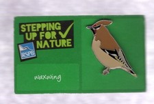 Rspb pin badge waxwing - rspb,