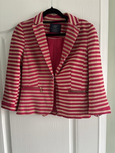 Zara blazer jacket stripes - zara, red