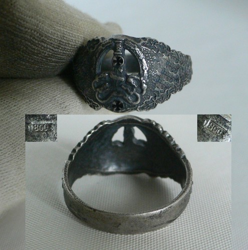 Ring german ww2 wwii oak - ring,