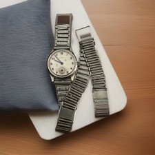 Smiths 12.15 Pre De Luxe Early 40’s Vintage 15J Chrome Plated GWO GB Mens Watch