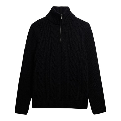 Superdry jacob cable knit half - superdry,