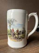 Vintage Sadler Tankard Hunting Manchester Bon Accord Lodge Masonic Rare !