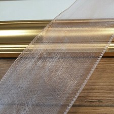 PREMIUM ORGANZA WIRED EDGE RIBBON - 31 COLOURS - 32/50/70mm Chiffon Sheer Per 1M