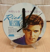 Ricky Nelson Rare Hello Mary lou Upcycled Cd Clock