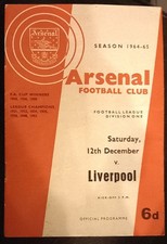 1964-65 ARSENAL v LIVERPOOL