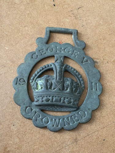 Antique horse brass george - horse,