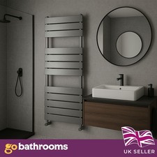 Bathroom Radiator Gunmetal Grey Modern Flat Panel Heated Towel Rail 1200x500mm