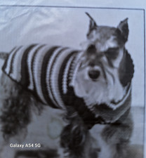 snouzer  stripey dog coat knitting pattern