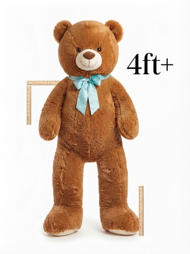 Giant teddy bear 4ft brown - giant,