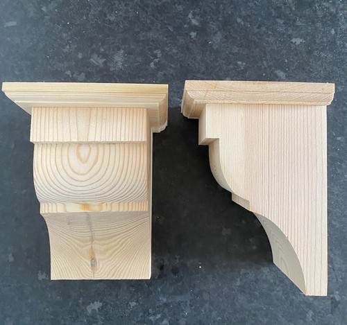 Wooden corbels pair shelf - pair,
