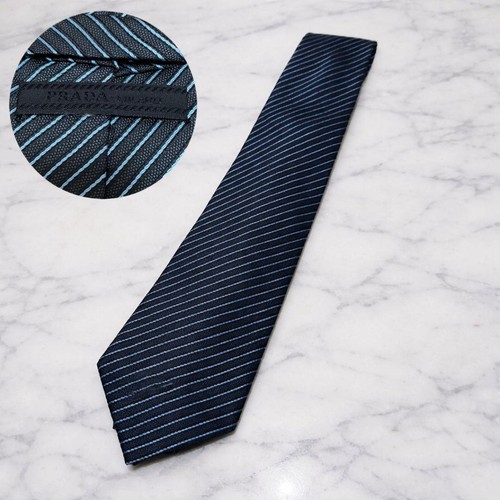 Prada regimental silk necktie - prada,