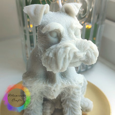 Schnauzer Dog Handmade Freesia Scented Candle - Vegan Soy Wax - Gift/Decor