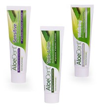 Aloe Dent Aloe Vera Toothpaste Fluoride Free by Optima Choose From 3 Types