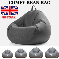 Extra Large Bean Bag Chair Sofa Cover Indoor Lazy Lounger For Adults Kid UK