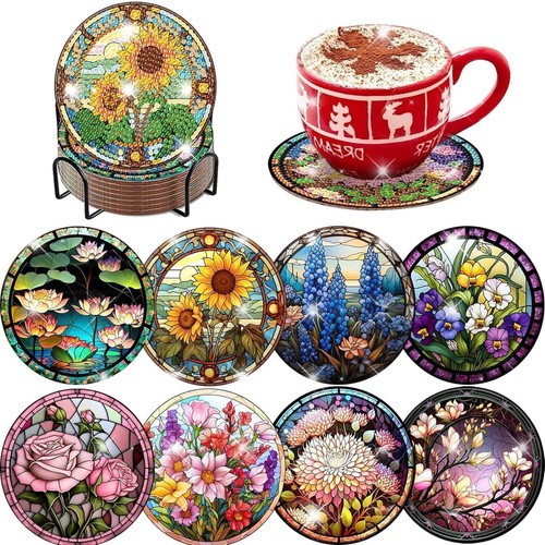 Pcs flowers diamond art - pcs,