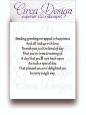 Clear Unmounted Birthday Verse