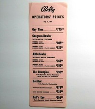 Bally Operators Prices