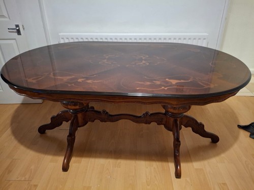 Large oval walnut dining - large,