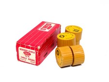RARE HORNBY DUBLO 1521 BOX OF SIX PLASTIC CABLE DRUMS MINT UNUSED BOXED