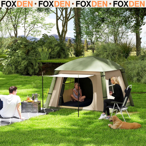 Man inflatable camping - man,