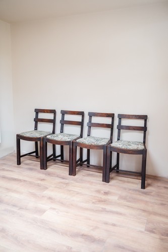 Set vintage oak ladder - of,