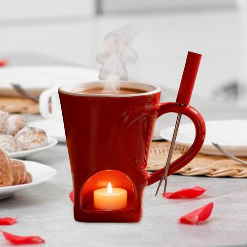 Chocolate fondue ceramic pot - ceramic,