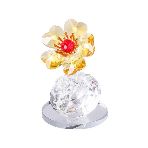 Crystal rose ornament - 3d, red