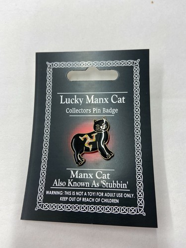 Manx cat pin badge - cat,