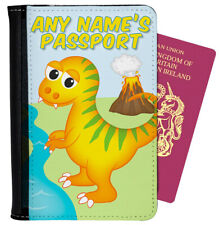 Personalised Dinosaur Design KIDS Passport Holder Cover Protector Kids Gift