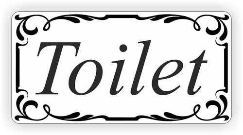 Self adhesive toilet door sign - self,