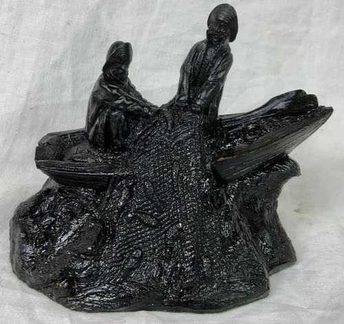 Vintage fishermen boat coal - fishermen,