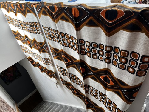 Vintage geometric brown orange - vintage,