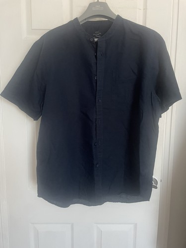 Navy blue linen - ,