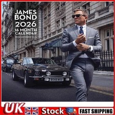 James Bond Square Calendar 2026 Official Licensed Product Birthday Xmas Gift