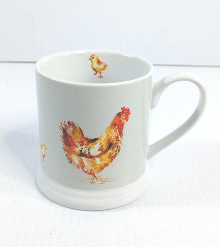 Chicken hen chicks ceramic - hen,