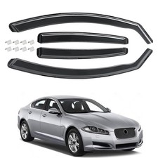 For Jaguar XF X250 MK1 2007-2015 4 Door Saloon Wind Deflectors 4pc Tinted + Clip