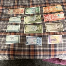 Vintage foreign bank notes - bank,