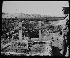 ENGLISH SOLDIERS WAR GRAVES NAMIBIA AFRICA CWW1 C1914 PHOTO Magic Lantern Slide
