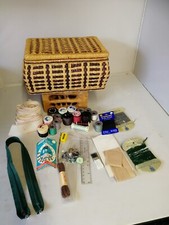 Sewing Box With Contents Bundle Cotton Pins Needles Job Lot