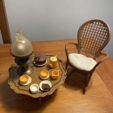 Vintage Pedigree Sindy Doll Lounge Set (Ref 44584) 1980s Table & Rocking Chair