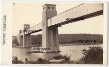CDV BRITANNIA BRIDGE WALES MENAI ANGLESEY VICTORIAN ARCHITECTURE