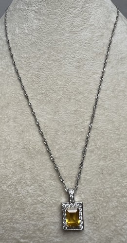 Vintage dainty yellow emerald - yellow,