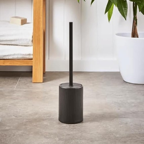 Ceramic ribbed toilet brush - toilet,