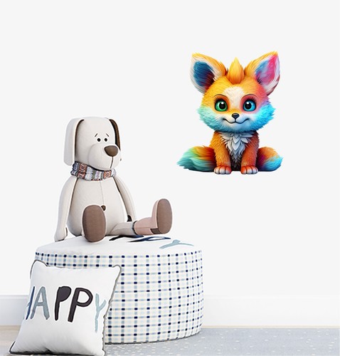 Baby fox wall art bedroom - baby,