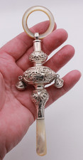 Sterling Silver Baby Rattle &