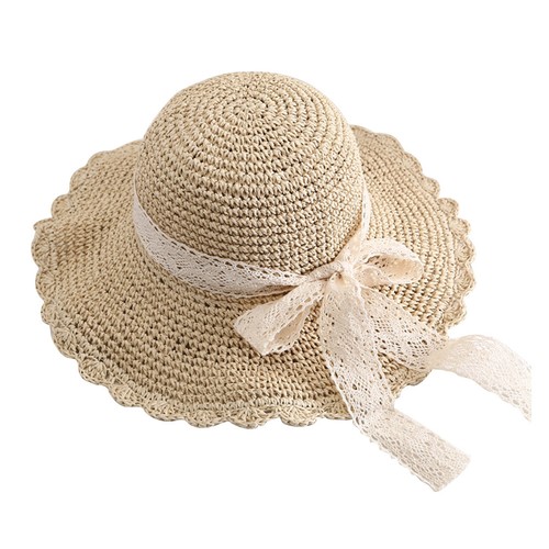Beige lace bowknot design - beige,