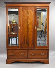 Edwardian Mahogany Wardrobe