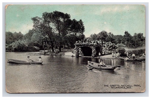 Postcard 1913 grotto - wi,