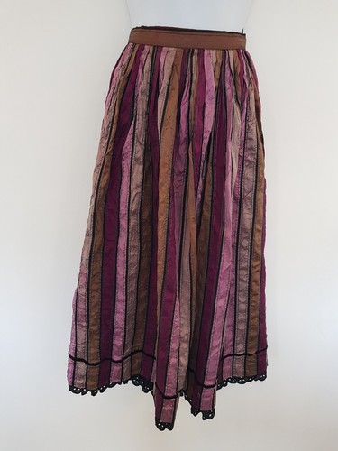 Vintage skirt silk purple long - vintage,